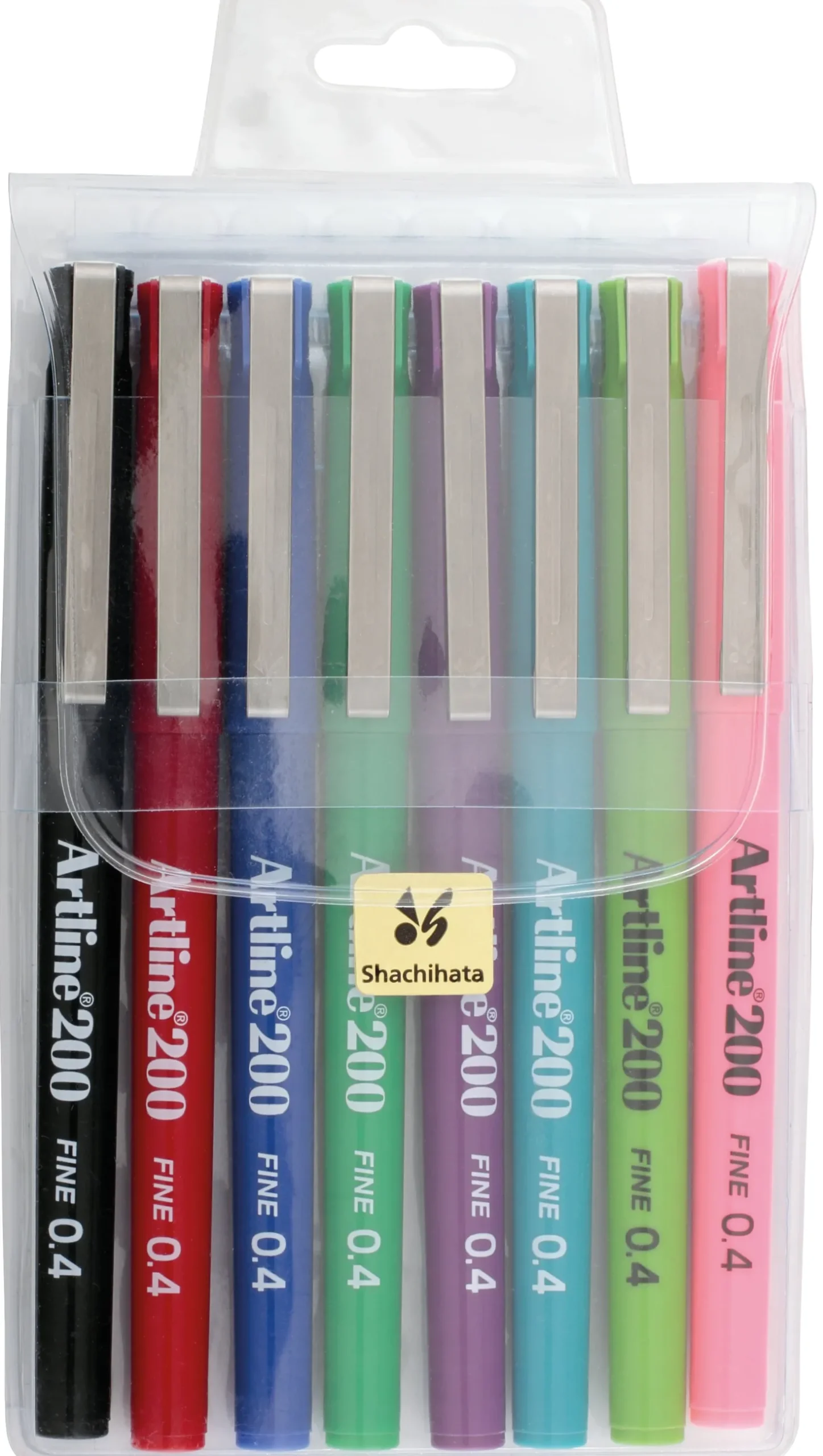 Fiberpenna Fineliner Artline 200, 0,4 mm, 8-set