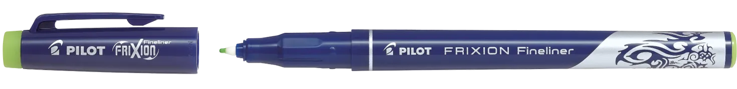 Fiberpenna Pilot Frixion Fineliner, raderbar, ljusgrön, 0,45 mm