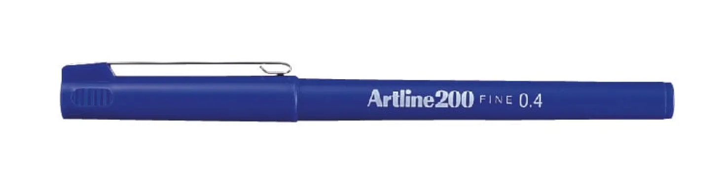 Fineliner Artline 200 Fine, 0,4 mm, blå