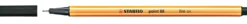 Fineliner Stabilo Point 88, svart, 0,4 mm