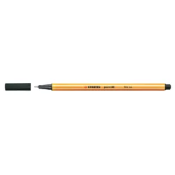 Fineliner Stabilo Point 88, svart, 0,4 mm