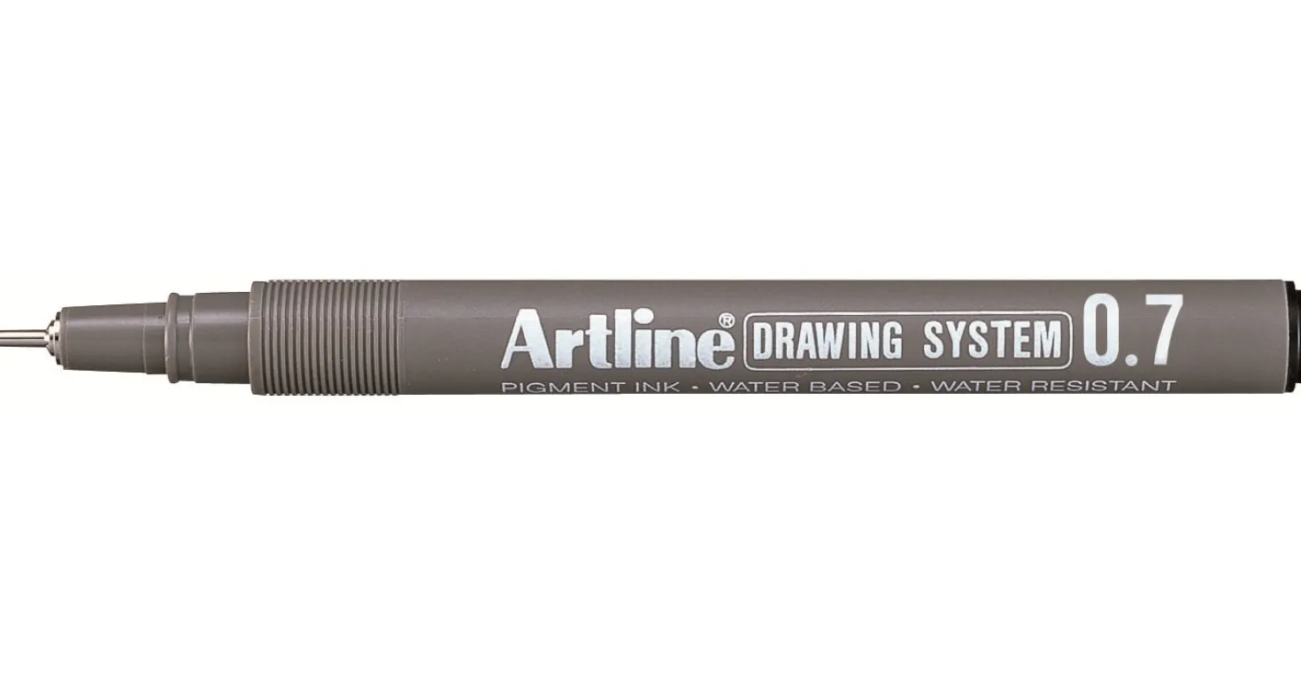 Finlinjepenna Artline Drawing System, svart, 0,7 mm