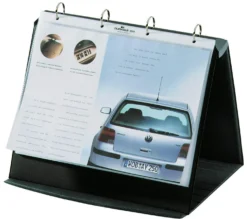 Flipoverpärm Durable DURASTAR A4L, 10 plastfickor, bordsstående