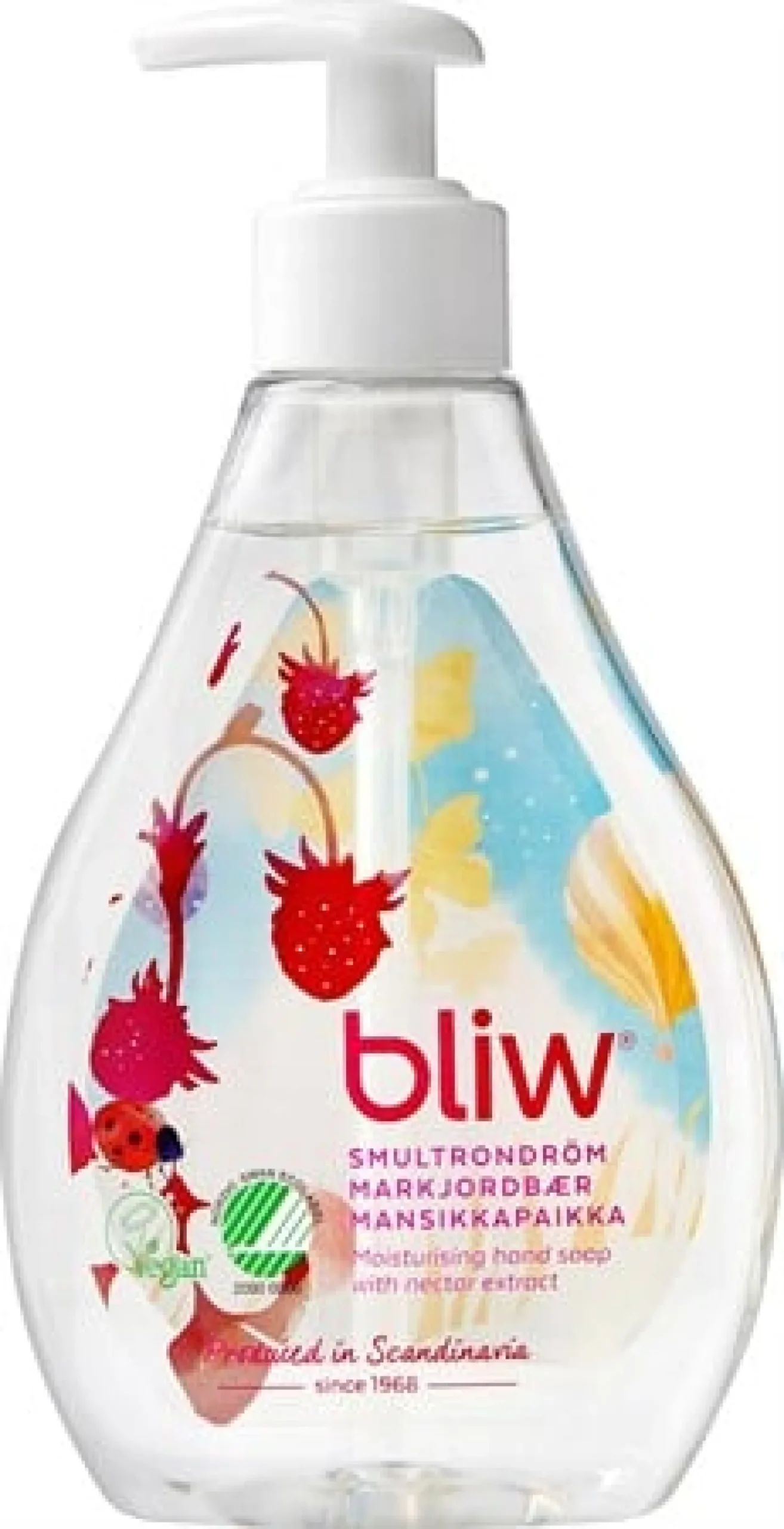 Flytande Handtvål Bliw Smultrondröm, pumpflaska, 300 ml