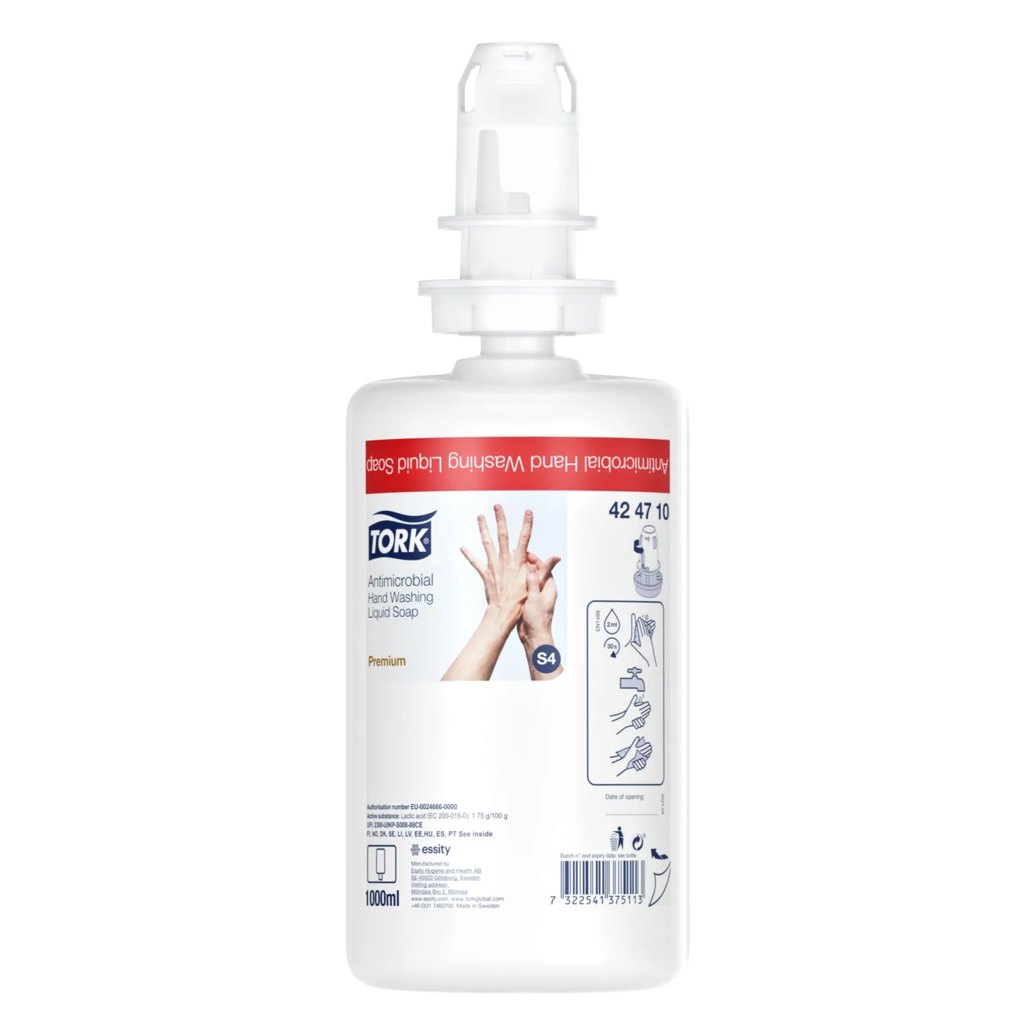 Flytande tvål Tork Antimikrobiell, 1 liter, S4-system