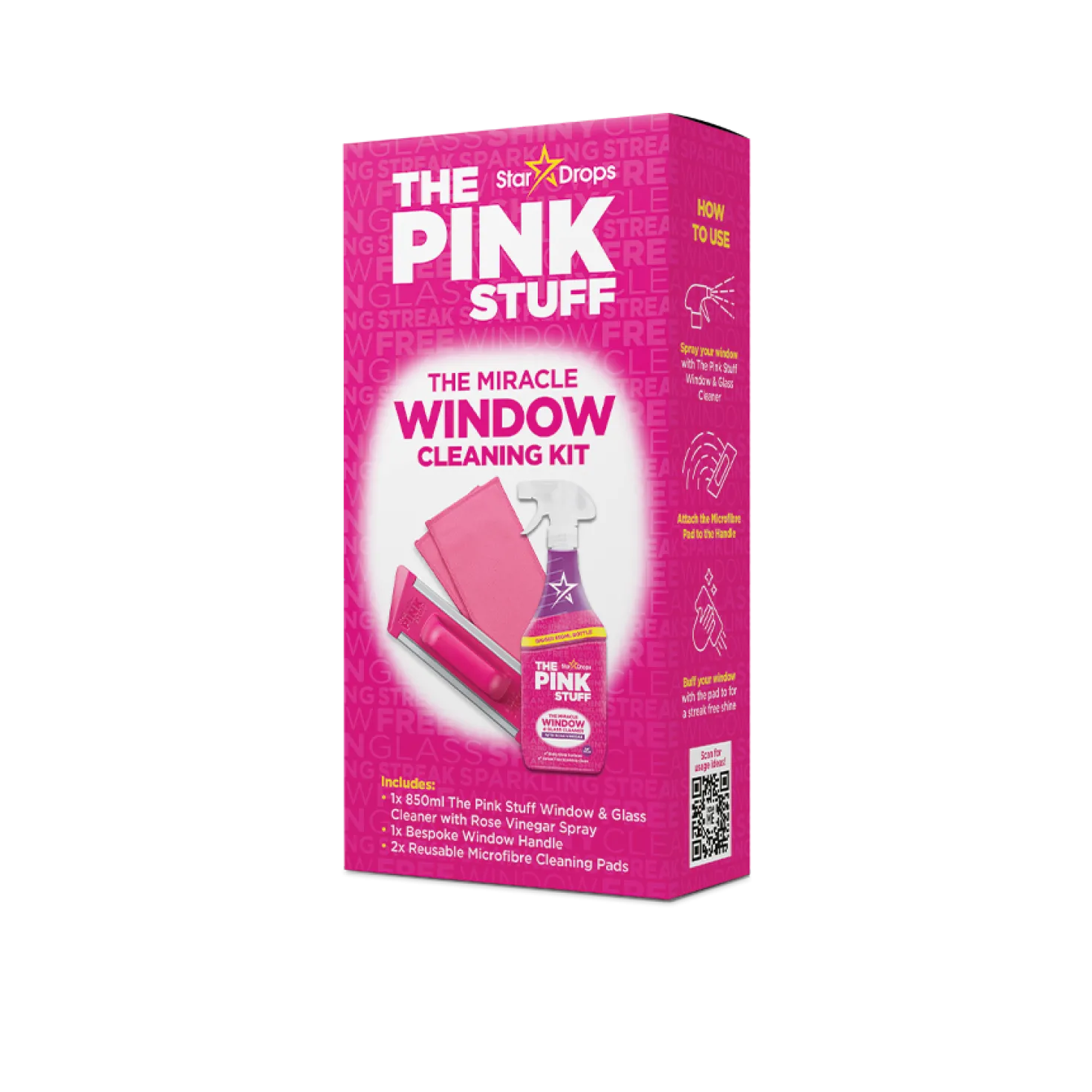 Fönsterputskit The Pink Stuff Window Cleaning Kit, 850 ml