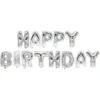 Folieballong Papstar Happy Birthday, silver, 35 cm
