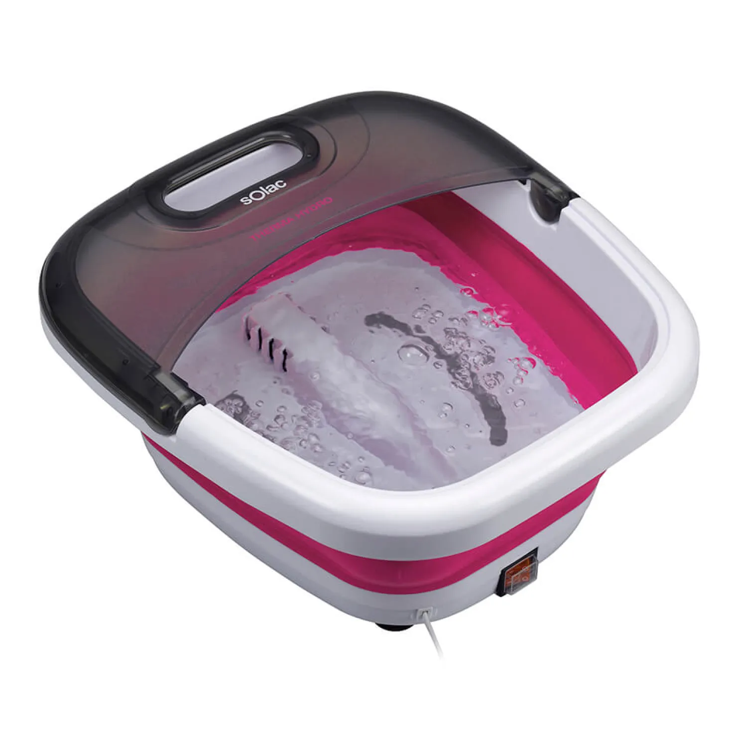 Fotmassage Solac Therma Hydro, hopfällbar, 6 L, bubbel och vibration