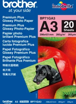 Fotopapper Brother BP71GA3 Glossy, A3, 260 g/m², 20 ark