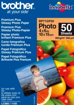 Fotopapper Brother BP71GP50 Glossy, 10x15 cm, 260 g/m², 50 ark