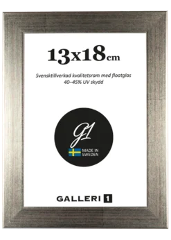 Fotoram Galleri1 Silverfärgad Trä, 13x18 cm, floatglas