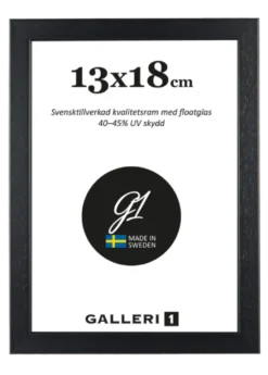 Fotoram Galleri1 Svartfärgad Trä, 40x50 cm, floatglas