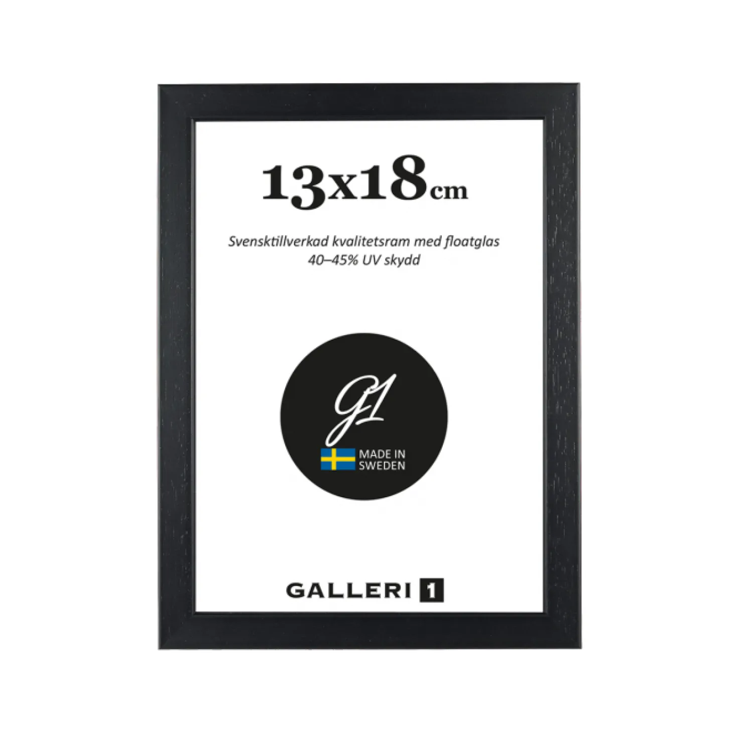 Fotoram Galleri1 Svartfärgad Trä, 40x50 cm, floatglas