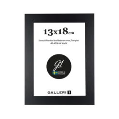 Fotoram Galleri1 Svart Trä Platt, 40x50 cm, floatglas