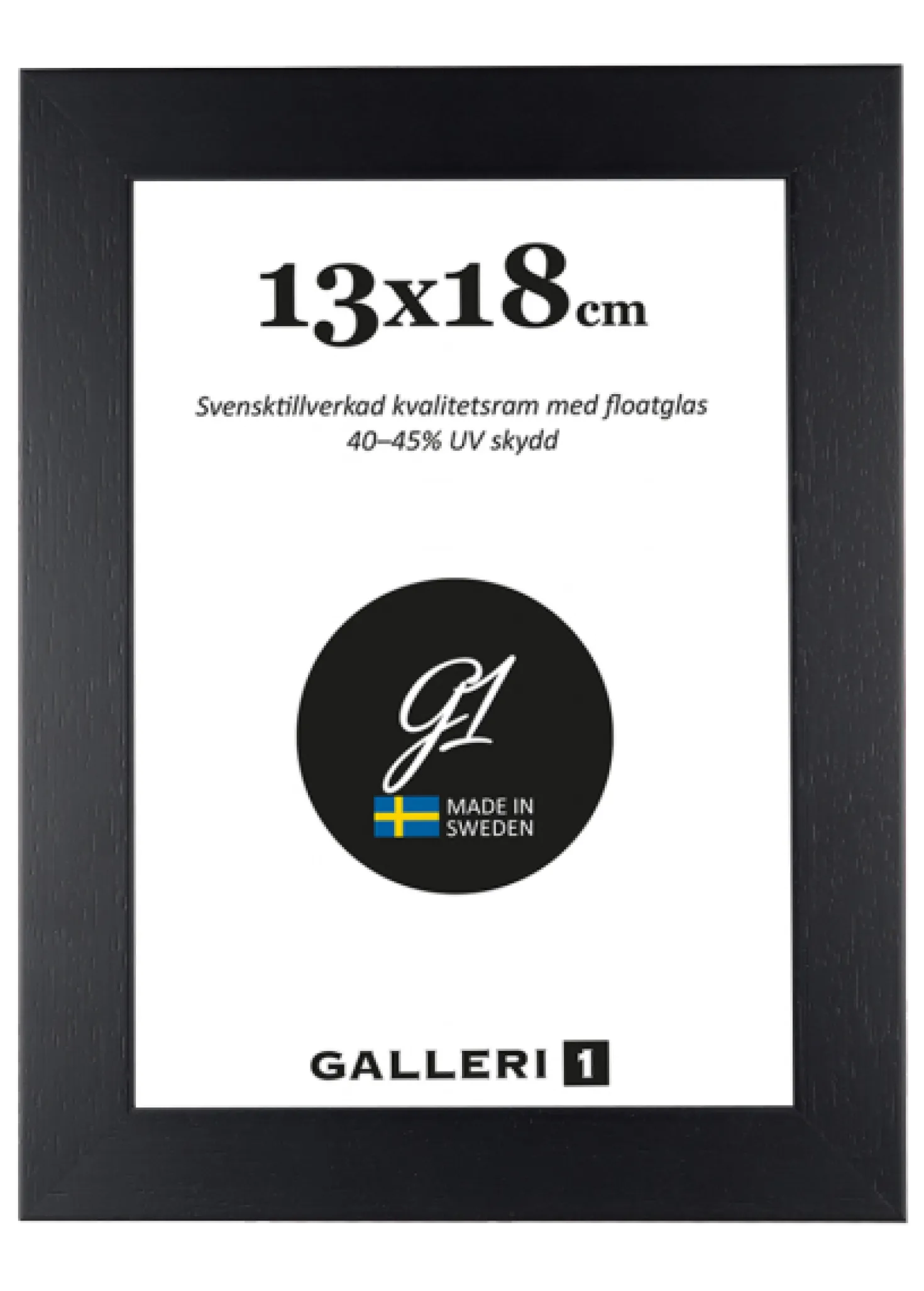 Fotoram Galleri1 Svart Trä Platt Profil, 60x90 cm