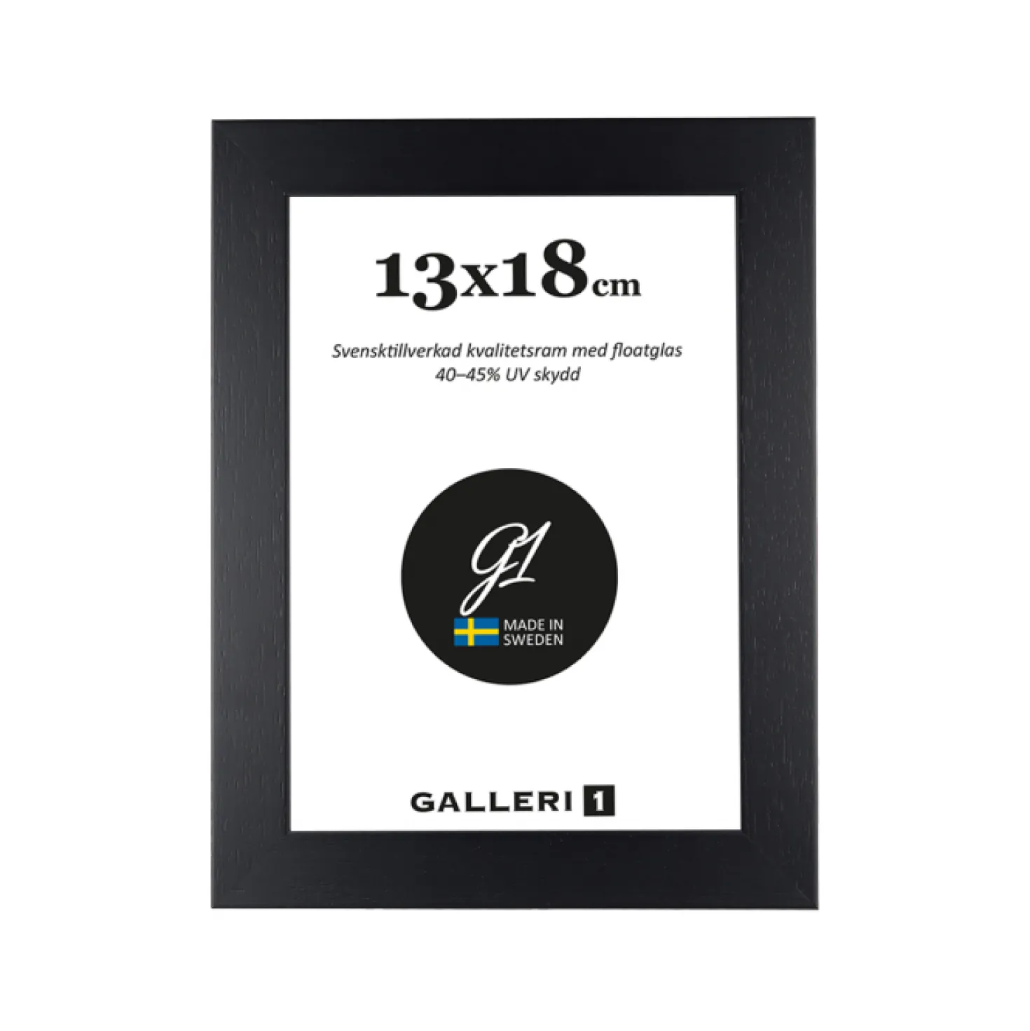 Fotoram Galleri1 Svart Trä Platt Profil, 60x90 cm