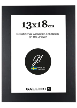 Fotoram Galleri1 svart trä, 70x100 cm, floatglas