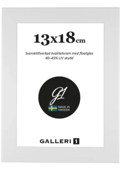 Fotoram Galleri1 Vitfärgad Trä, äkta glas, 10x15 cm