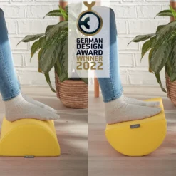 Fotstöd Leitz Ergo Cosy, ergonomiskt, gul
