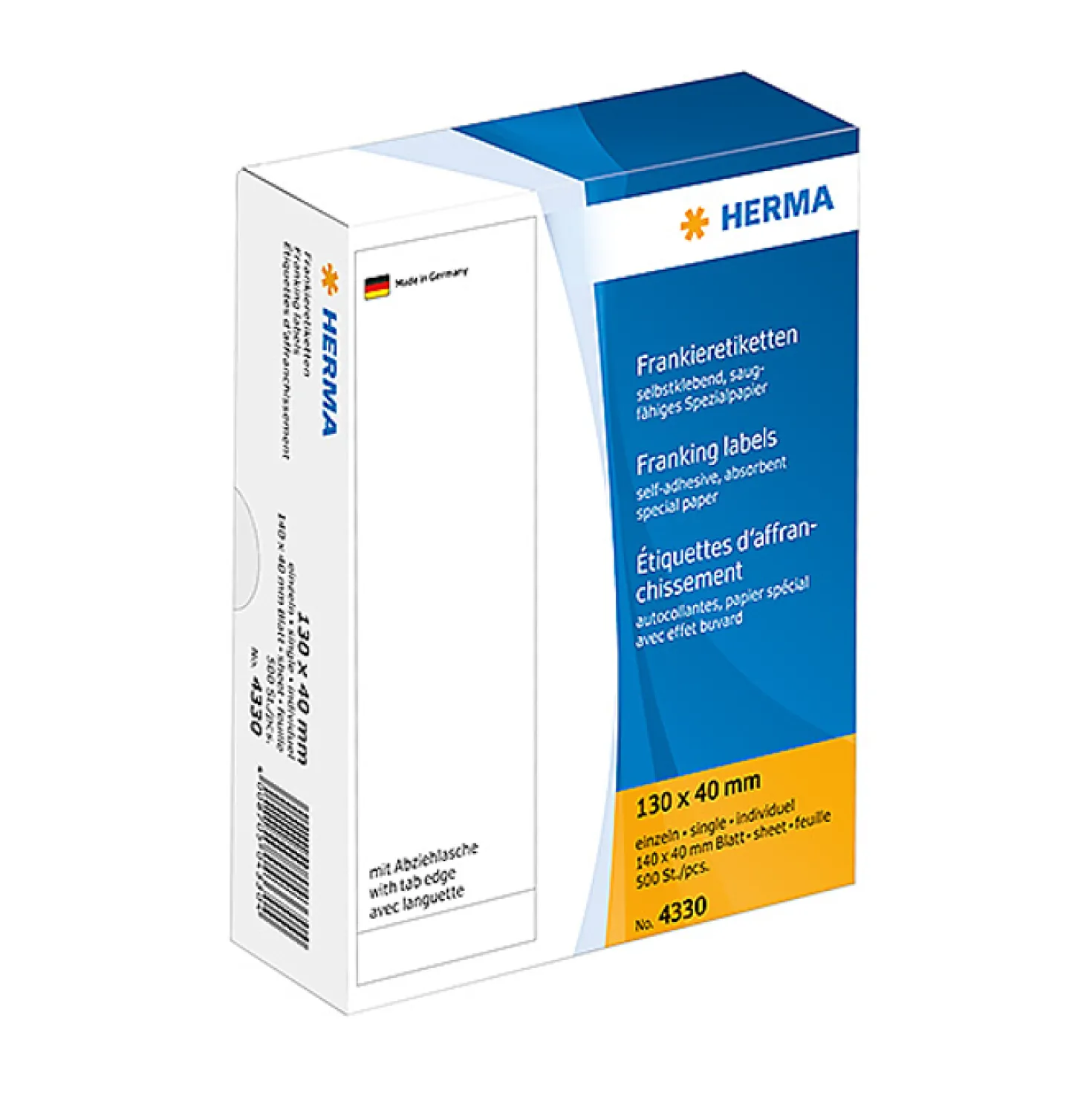 Frankeringsetikett Herma Dubbel, 163x45mm, 500 st