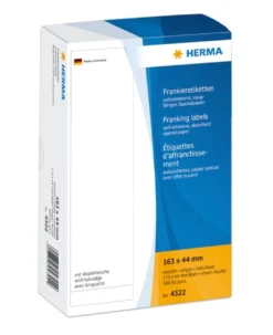 Frankeringsetikett Herma 4322, 163x44mm, greppkant, 500 st