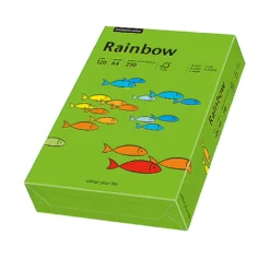 Färgat kopieringspapper Rainbow A4 120g intensivgrön, 250 ark