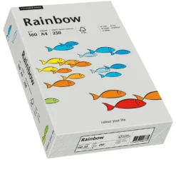 Färgat kopieringspapper Rainbow A4 160g grå, matt, 250 ark