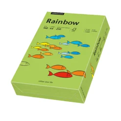 Färgat kopieringspapper Rainbow A4 160g, grön, 250 ark
