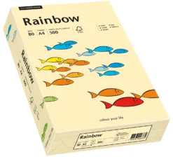 Färgat kopieringspapper Rainbow A4 80g Chamois, 500 ark