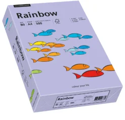 Färgat kopieringspapper Rainbow A4 80g, lila, 500 ark