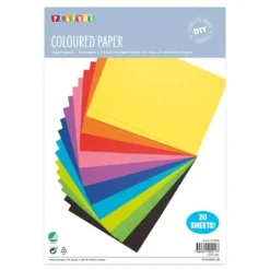 Färgat papper Playbox A4 180g, 10 färger, 20-pack