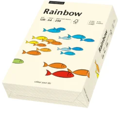 Färgat papper Rainbow A4 120g creme, matt, 250 ark