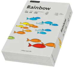 Färgat papper Rainbow A4 120g, grå, matt, 250 ark