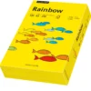 Färgat papper Rainbow A4 120g intensivgul, matt, 250 ark