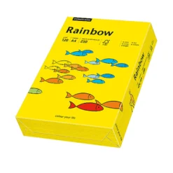 Färgat papper Rainbow A4 120g intensivgul, matt, 250 ark