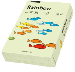 Färgat papper Rainbow A4 120g, ljusgrön, 250 ark