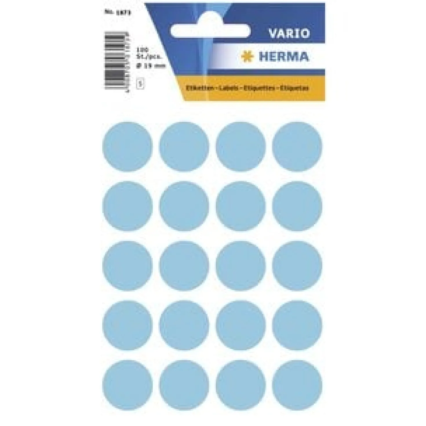 Färgsignaletiketter Herma Rund, blå, 19 mm, 100 st