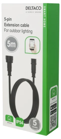 Förlängningskabel Deltaco SMART HOME Utomhusbelysning, IP54, 10m