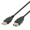 Förlängningskabel Deltaco USB-A hane - USB-A hona 1m svart