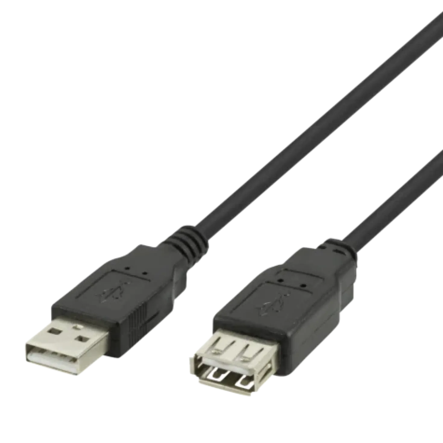 Förlängningskabel Deltaco USB-A hane - USB-A hona 1m svart