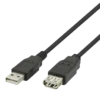 Förlängningskabel Deltaco USB-A hane - USB-A hona 2m svart