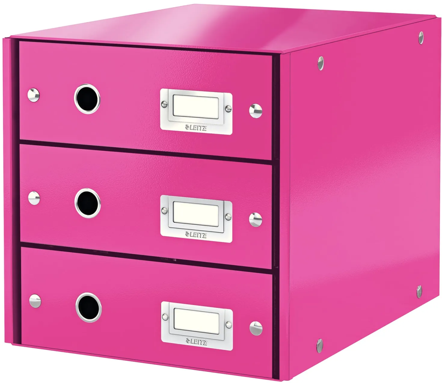 Förvaringsbox Leitz Click & Store, 3 lådor, rosa