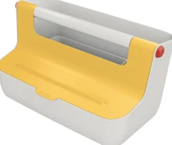 Förvaringsbox Leitz Cosy Bärbar, gul, A4-fack, elektronikfack