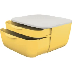 Förvaringsbox Leitz Cosy, 2 fack, gul