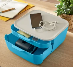 Förvaringsbox Leitz Cosy, 2 lådor, blå