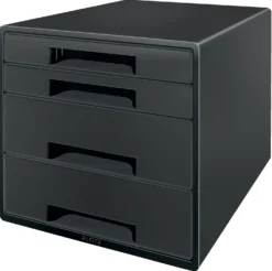Förvaringsbox Leitz Recycle, 4 lådor, svart