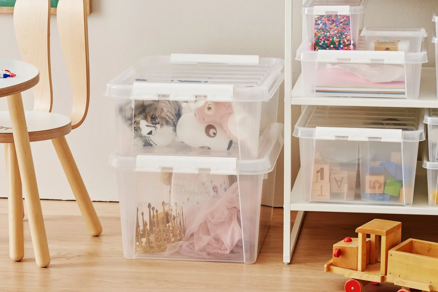 Förvaringslåda SmartStore Classic med lock, 32 liter, transparent