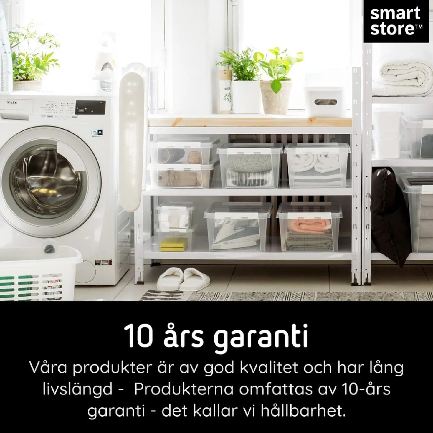 Förvaringslåda SmartStore Classic med lock, 32 liter, transparent