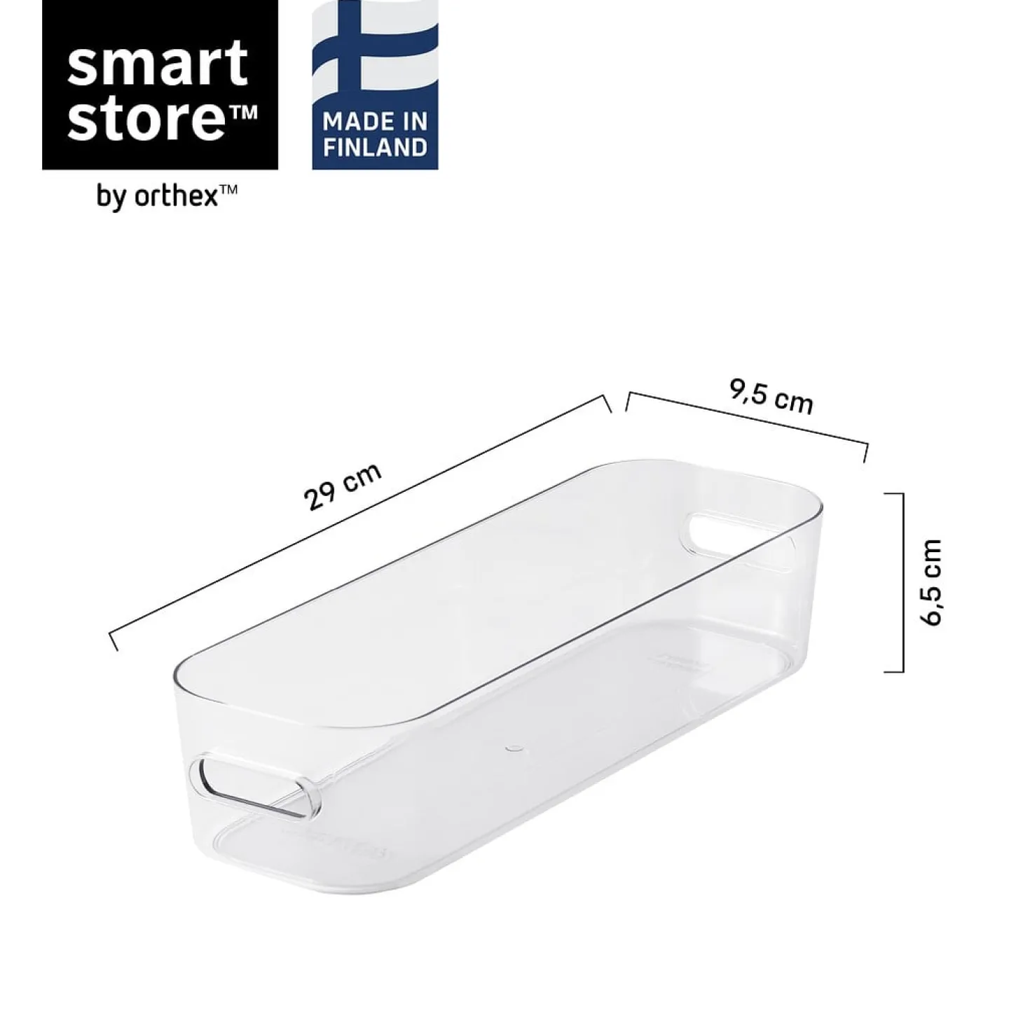Förvaringslåda SmartStore Compact Clear Slim, 1,3 liter, transparent