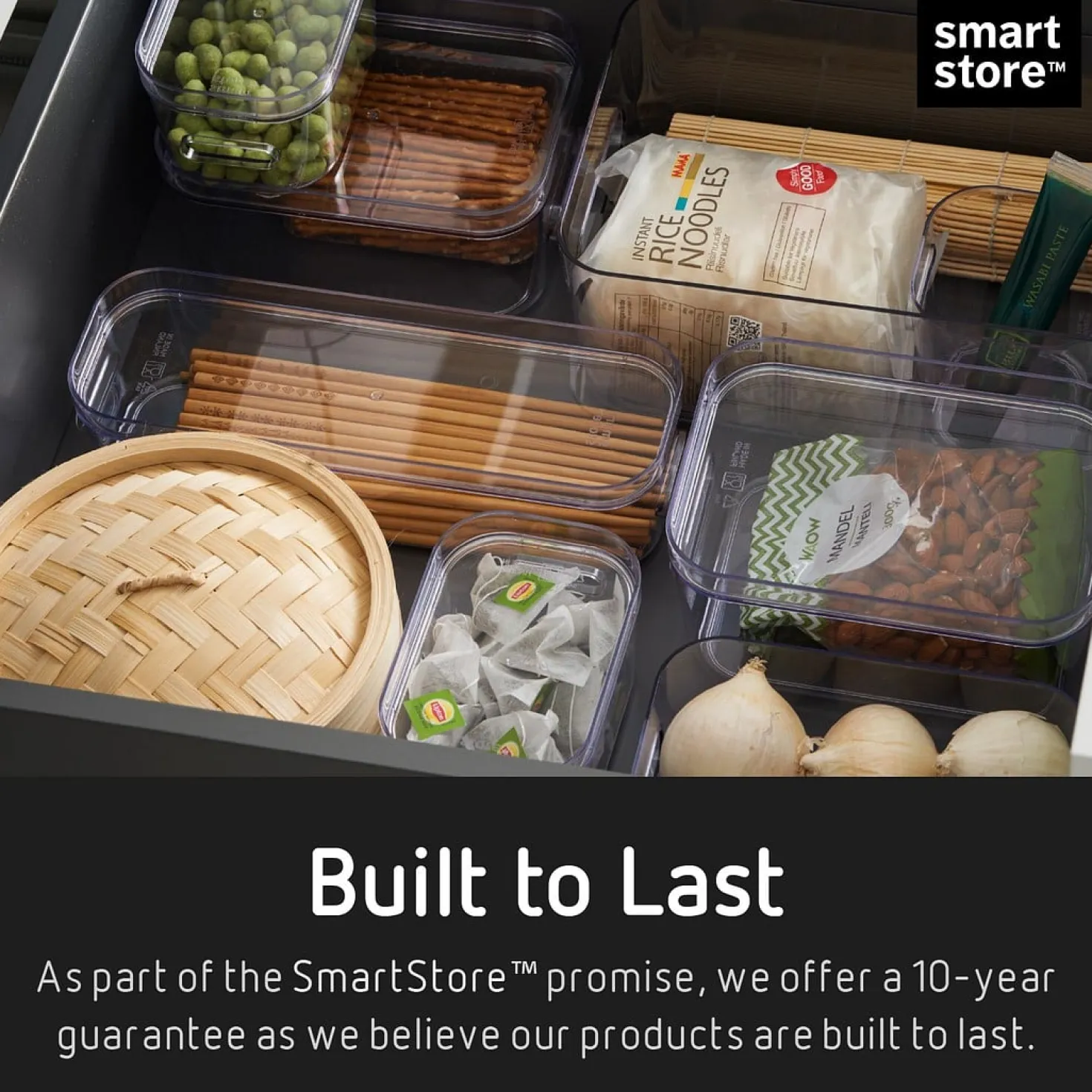 Förvaringslåda SmartStore Compact Clear Slim, 1,3 liter, transparent